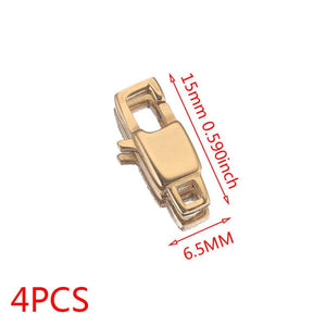 4pcs Stainless Steel Square Buckle Lobster Clasps Hooks for DIY Jewelry Making