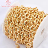 10x14MM 24K Gold Chain Link Necklace Bracelet DIY Jewelry Findings