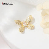 Colorful Zircon Tree Charm Pendant 14K Plated Necklace Making