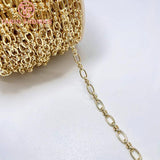 5x8MM 24K Plated Brass Necklace Chains Bracelet Chains High Jewelry Accessories