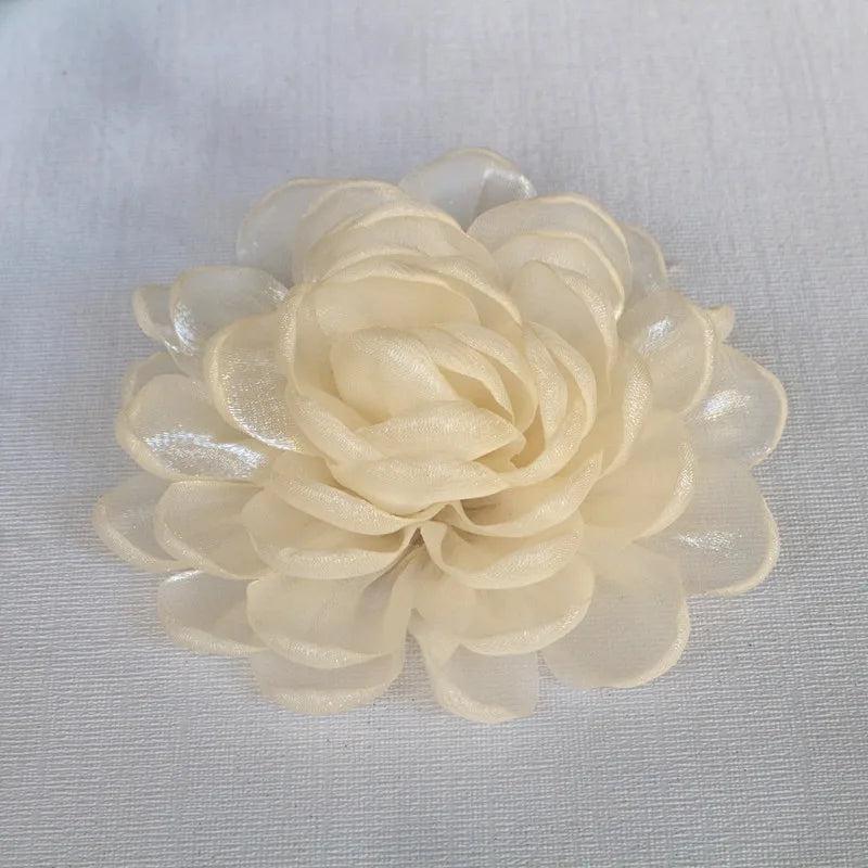 5PCS Large Organza Flower DIY Wedding Clothing Decoration