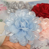 5PCS Large Organza Flower DIY Wedding Clothing Decoration
