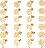 8 Styles Textured Stud Earring Set Stainless Steel DIY Earrings Craft