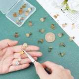 8 Styles Textured Stud Earring Set Stainless Steel DIY Earrings Craft