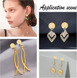 8 Styles Textured Stud Earring Set Stainless Steel DIY Earrings Craft