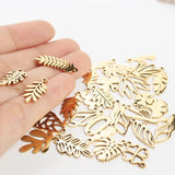 5Pcs Stainless Steel Leaf Charms DIY Jewelry Making