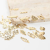 5Pcs Stainless Steel Leaf Charms DIY Jewelry Making