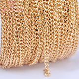2M Chain Link 4x5MM 24K Brass Necklace Bracelet Chains DIY Jewelry Findings