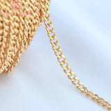 2M Chain Link 4x5MM 24K Brass Necklace Bracelet Chains DIY Jewelry Findings