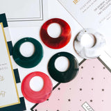 Acrylic Eardrop Round Shape Earring Charms 20pcs