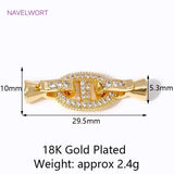 18K Zircon Pearl Clasp Pig Snout Bracelet Connectors