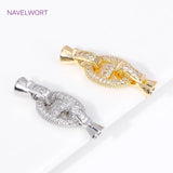 18K Zircon Pearl Clasp Pig Snout Bracelet Connectors