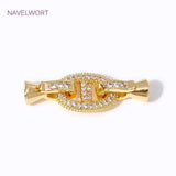 18K Zircon Pearl Clasp Pig Snout Bracelet Connectors