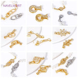 18K Zircon Pearl Clasp Pig Snout Bracelet Connectors