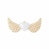 5Pcs Angel Wings Heart Diamond Pearl Flat Bottom DIY Jewelry Hair Accessories