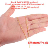 5M 1.6mm Copper Press Rounding Chains for Jewelry Making
