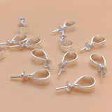 5pcs/Lot Sterling 925 Silver Pendant Fittings for DIY Pearl Gems Jewelry