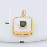 14K Brass Shell Rectangle Charms Pendants Jewelry Making Supplies