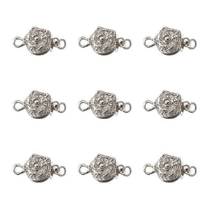 DIY Brass Rose Jewelry Box Clasps Findings for Flower Links Bracelet Necklace