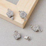 DIY Brass Rose Jewelry Box Clasps Findings for Flower Links Bracelet Necklace