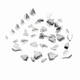 100pcs 316L Stainless Steel Crimp End Beads Caps for DIY Necklace Making