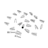 100pcs 316L Stainless Steel Crimp End Beads Caps for DIY Necklace Making