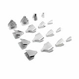 100pcs 316L Stainless Steel Crimp End Beads Caps for DIY Necklace Making
