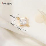 14K Plated CZ Pendant for Jewelry Making DIY