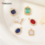14K Plated CZ Pendant for Jewelry Making DIY