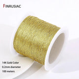 Gold/Silver Thread Cord Rope for DIY Jewelry Making