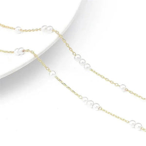 14k Pearl Zircon Chain DIY Bracelet Necklace Earrings