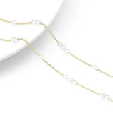 14k Pearl Zircon Chain DIY Bracelet Necklace Earrings