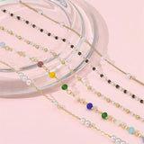 14k Pearl Zircon Chain DIY Bracelet Necklace Earrings