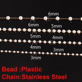 1 Meter Stainless Steel Pearl Chain for Jewelry Making Supplies