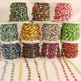 1M Stainless Steel Enamel Evil Eye Charm Chains DIY Jewelry Making Supplies