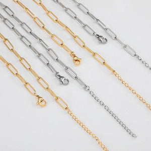 5pcs 4x12mm Stainless Steel Cable Chain DIY Necklace