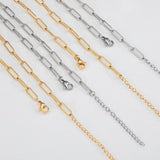 5pcs 4x12mm Stainless Steel Cable Chain DIY Necklace