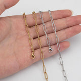 5pcs 4x12mm Stainless Steel Cable Chain DIY Necklace