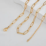 5pcs 4x12mm Stainless Steel Cable Chain DIY Necklace