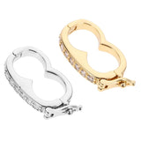 2 Pcs Jewelry Peanut Buckle Enhancer Clasps Diamond Choker Necklaces