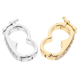 2 Pcs Jewelry Peanut Buckle Enhancer Clasps Diamond Choker Necklaces