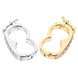 2 Pcs Jewelry Peanut Buckle Enhancer Clasps Diamond Choker Necklaces