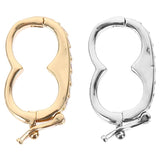 2 Pcs Jewelry Peanut Buckle Enhancer Clasps Diamond Choker Necklaces