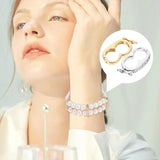 2 Pcs Jewelry Peanut Buckle Enhancer Clasps Diamond Choker Necklaces