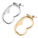 2 Pcs Jewelry Peanut Buckle Enhancer Clasps Diamond Choker Necklaces