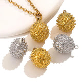 5pcs Stainless Steel Durian Charm Pendant for DIY Necklace Bracelet