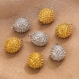 5pcs Stainless Steel Durian Charm Pendant for DIY Necklace Bracelet