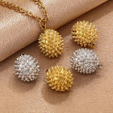 5pcs Stainless Steel Durian Charm Pendant for DIY Necklace Bracelet