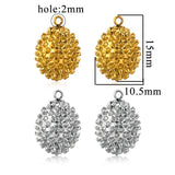 5pcs Stainless Steel Durian Charm Pendant for DIY Necklace Bracelet