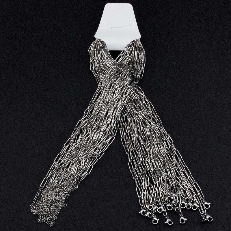 5pcs Stainless Steel Necklace Chains Adjustable Sweater Chains